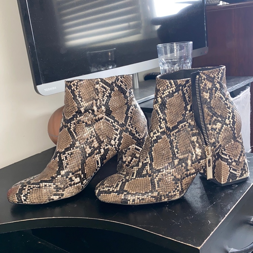 Snake Skin Booties